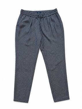 Gap Navy White Geometric Print Pull-On Pants Elastic Waist Size S